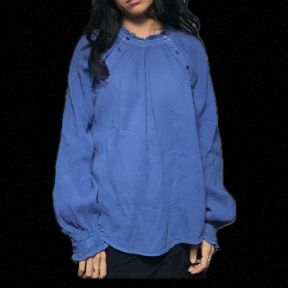 Caslon Tops - Caslon Royal Blue Long Sleeve Blouse Size S